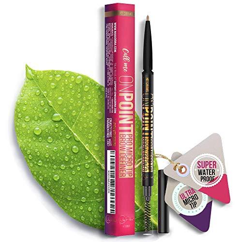 Mia Adora Best MICRO TIP Brow Definer Pencil - Waterproof & Smudgeproof ALL DAY WEAR - Cruelty FREE - Ultra Fine EXTRA Precision - Retractable Eyebrow Pencil - No Sharpener Needed - (LIGHT Brown)