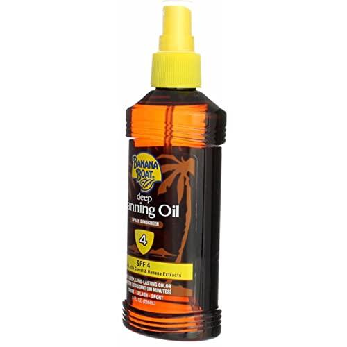 Banana Boat Banana Boat Deep Tanning Spray with Coconut Oil SPF 4, 8 Ounces each (Value Pack of 5)