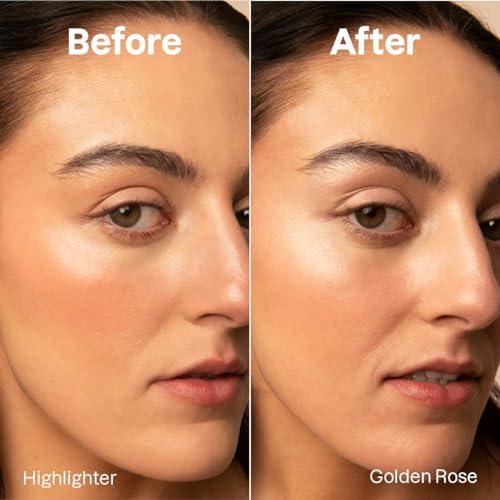 ATTITUDE Bundle of ATTITUDE Oceanly Lightweight Highlighter Stick, Titanium Dioxide-Free, EWG Verified, Plastic-Free, Vegan Makeup, Golden Rose, 0.3 Oz + Oceanly Lightweight Bronzer Stick, Coffee, 0.3 Oz