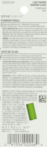 Maybelline New York Maybelline New York Define-A-Brow Eyebrow Pencil, 644 Light Brown, 0.0010 Ounce