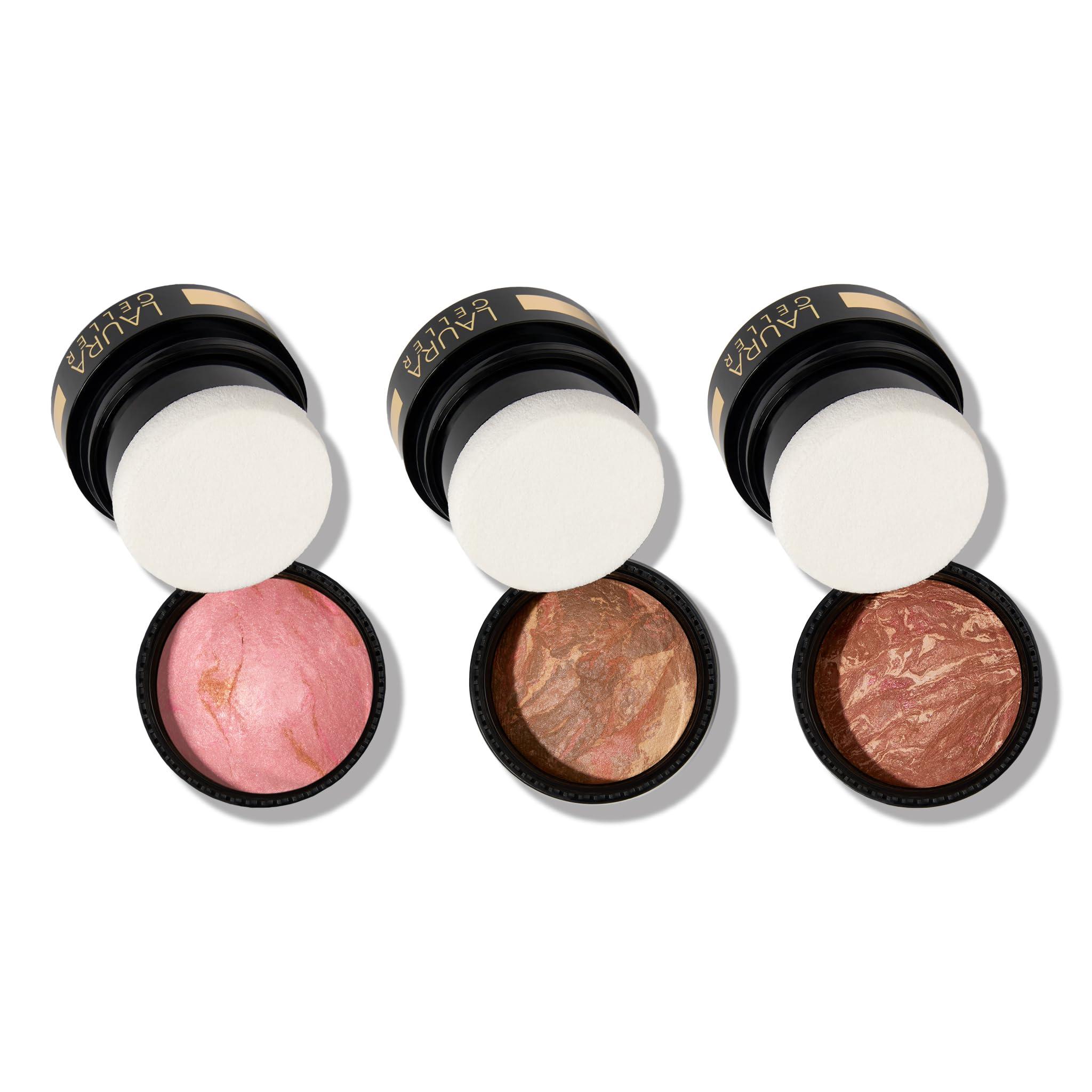 LAURA GELLER NEW YORK LAURA GELLER NEW YORK Baked to Go Trio: Balance-n-Brighten Foundation, Deep + Blush-n-Balance Blush, Pink Buttercream + Bronze-n-Brighten Bronzer, Deep - Travel Size