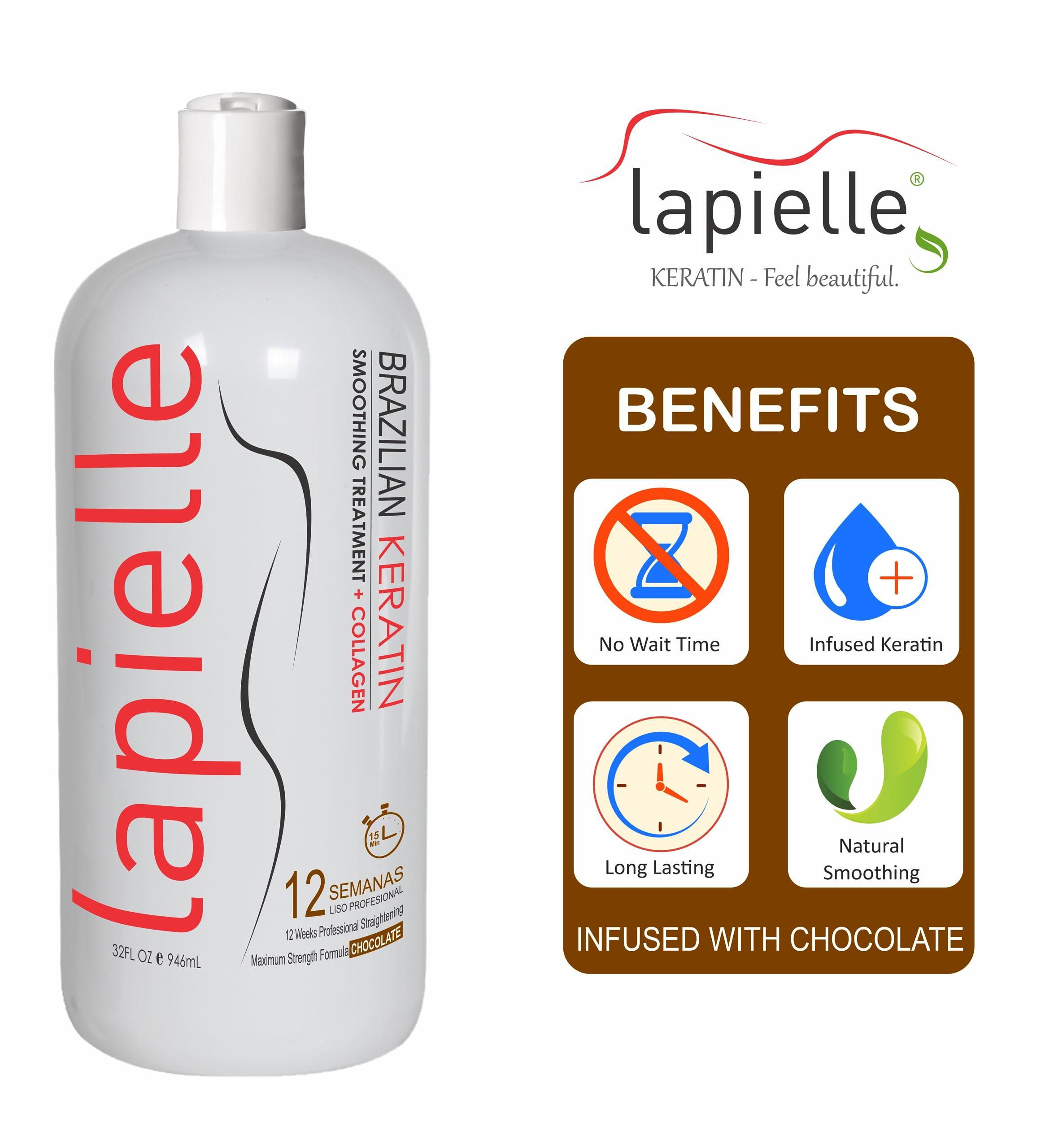 Lapielle Lapielle - Brazilian Keratin with Argan Oil, for Dry and Damaged Hair, Professional use Only(32 FL oz).