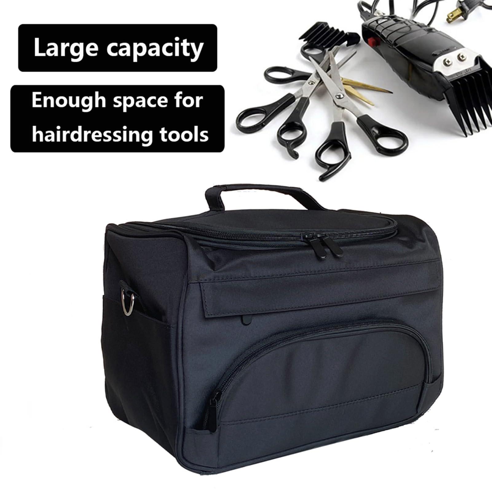 LPNALJL LPNALJL Salon Barber Tool Bag Portable Travel Case for Hair Styling, Large Capacity Beauty Hairdressing Barber Tool Bag for Hair Salon Shoulder Travel Storage Case Organizer, Black