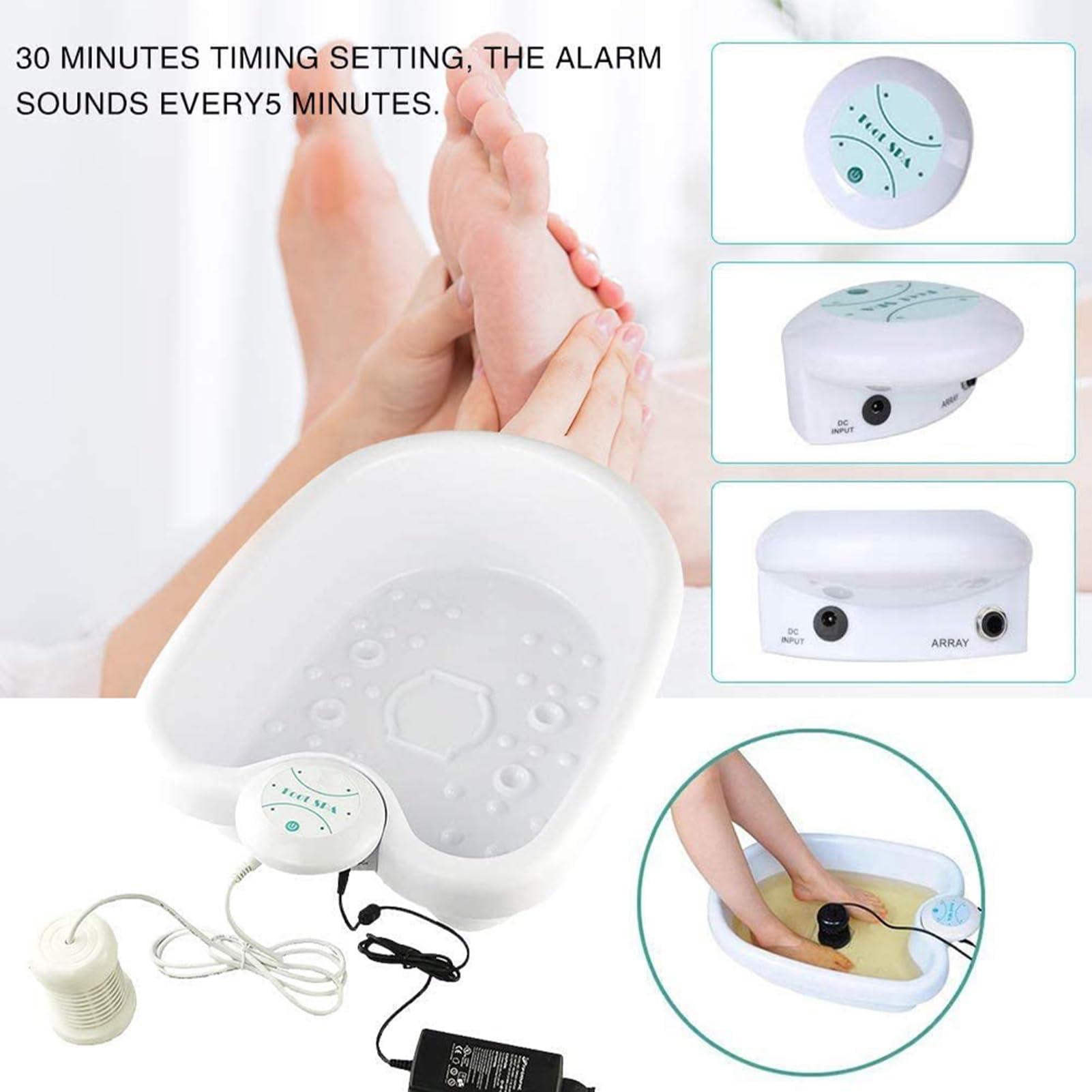 YXJPP Detox Foot Bath Spa Machine, Mini Portable Foot Cleansing Machine, Ion Cleanse Foot Massage Ionic Aqua Cell Spa Machine Detox Foot Bath Arrays Aqua Spa