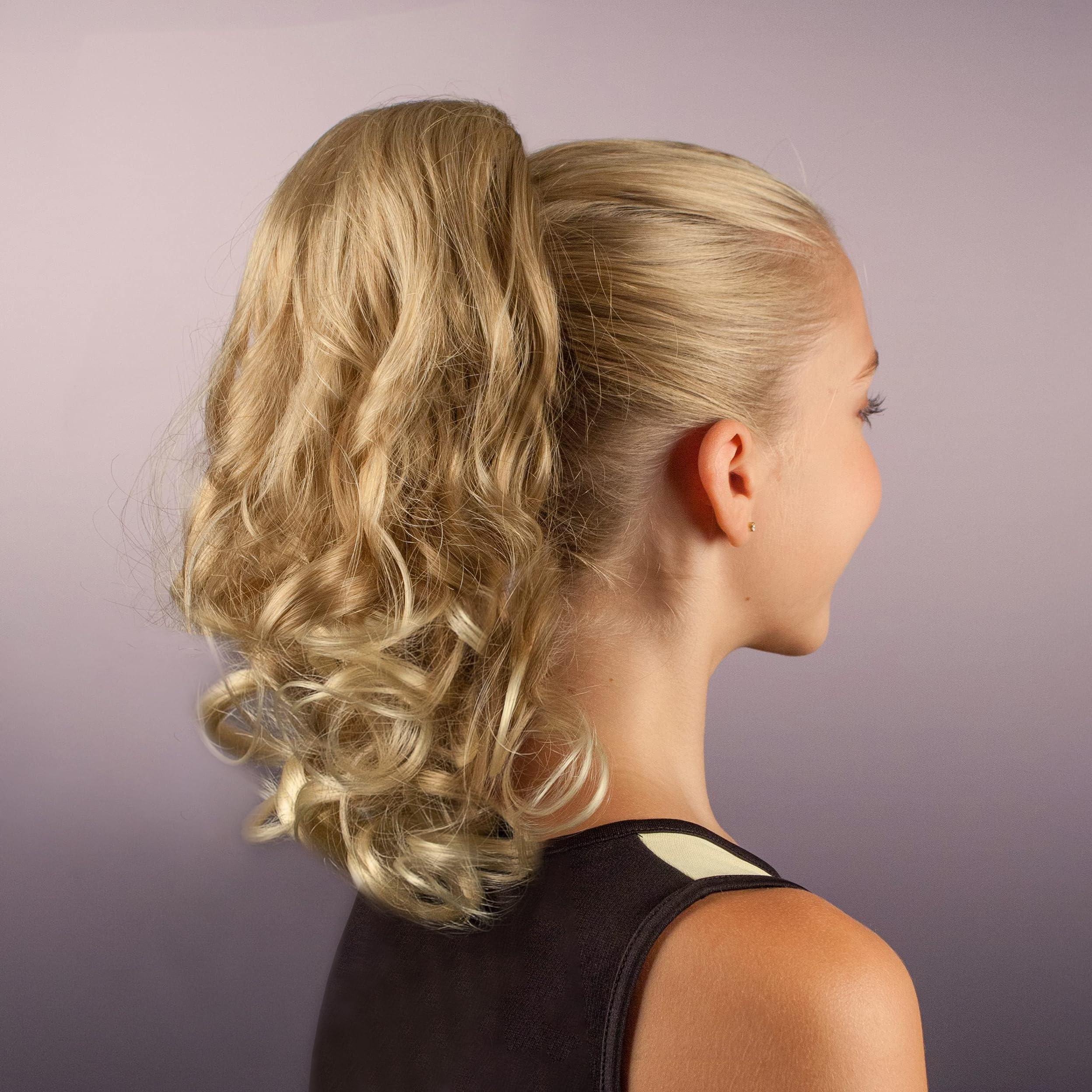 Girly Curls Girly Curls Curly Cheerleader Hairpiece for Cheer and Dance… (Sunkissed)