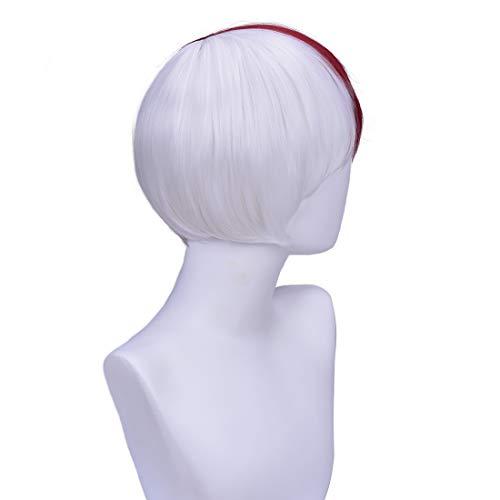 EpicCosplay EPIC COSPLAY WIGS Half-Half Silver Red Cosplay Anime Wig