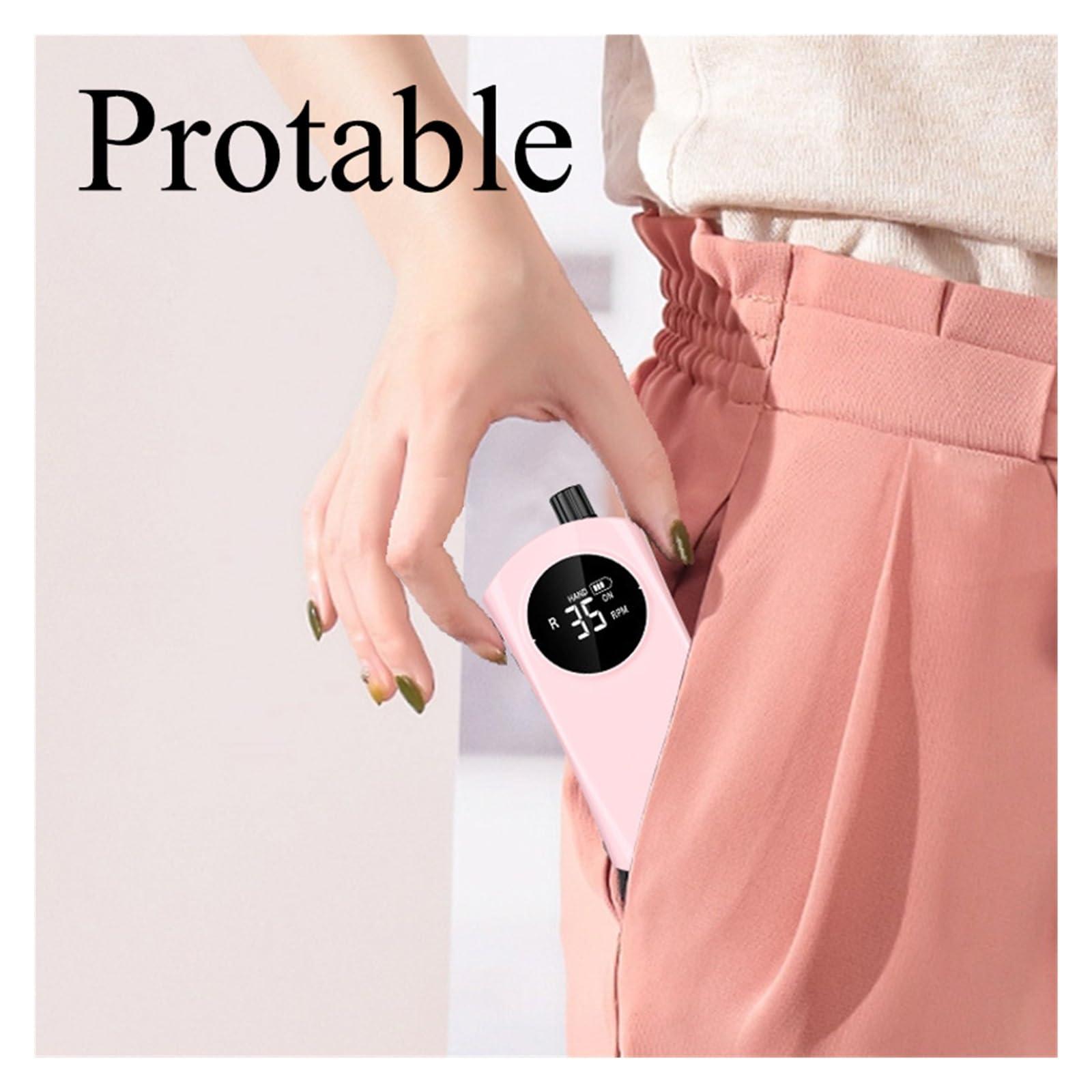 ROLTIN ROLTIN Electric Nail Drill, 35000RPM Portable Electric Nail Drill Machine with LCD Display, Rechargeable Nails Sander for Acrylic Gel Polish Easy to Use, Purple