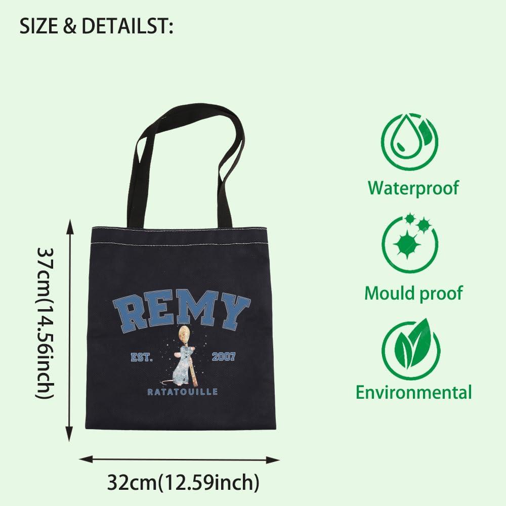 FOTAP Remy Quote Cosmetic Bag Rat Fans Gift Remy Est. 2007 Zipper Pouch Makeup Bag Mouse Chef Make Up Bag (REMY BLK TOTE)