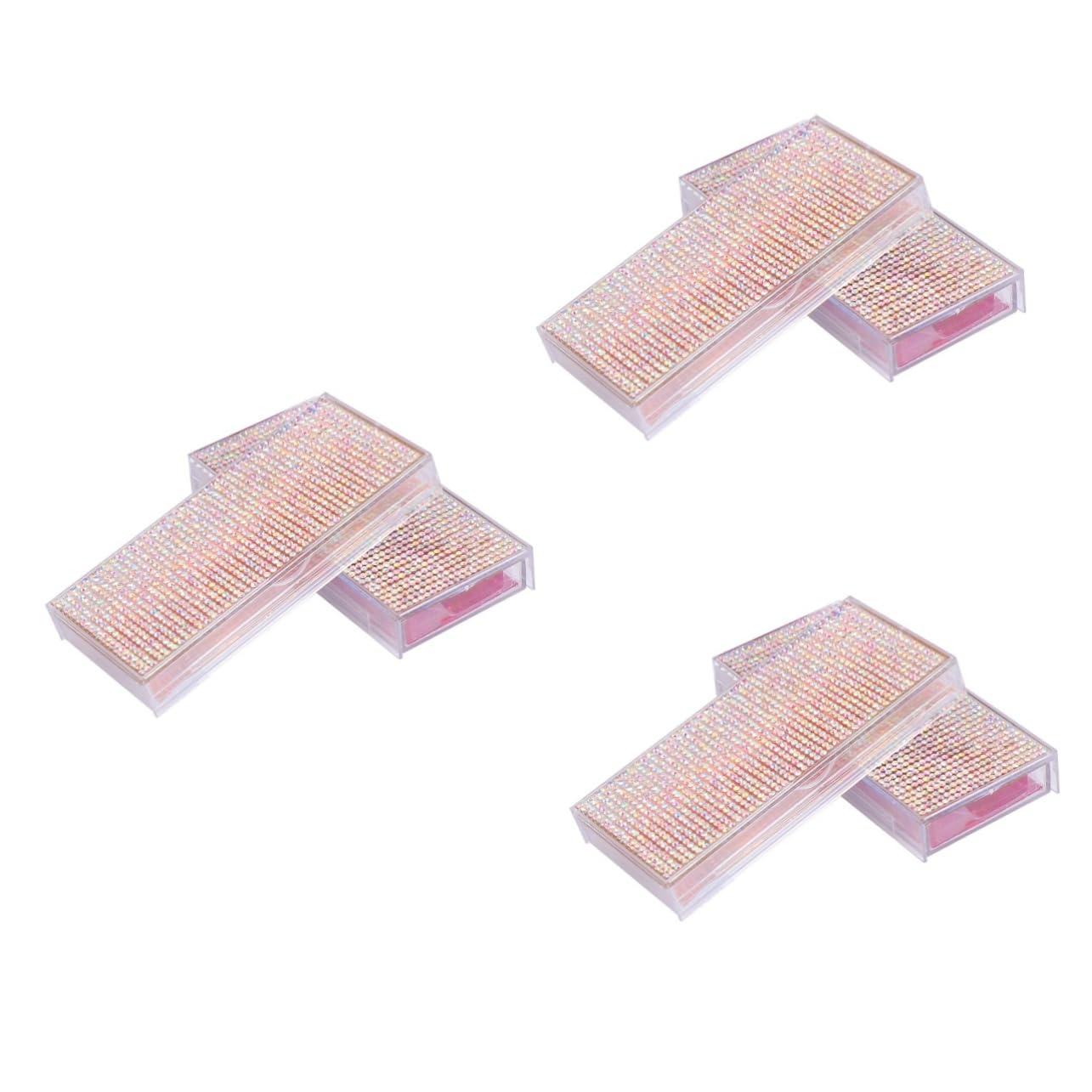 FOMIYES FOMIYES 3sets False Lashes Storage Box Eyelash Organizer Eyelash Case False Eyelash Container Storage Box for Eyelash Gold Trays 2pcs*3