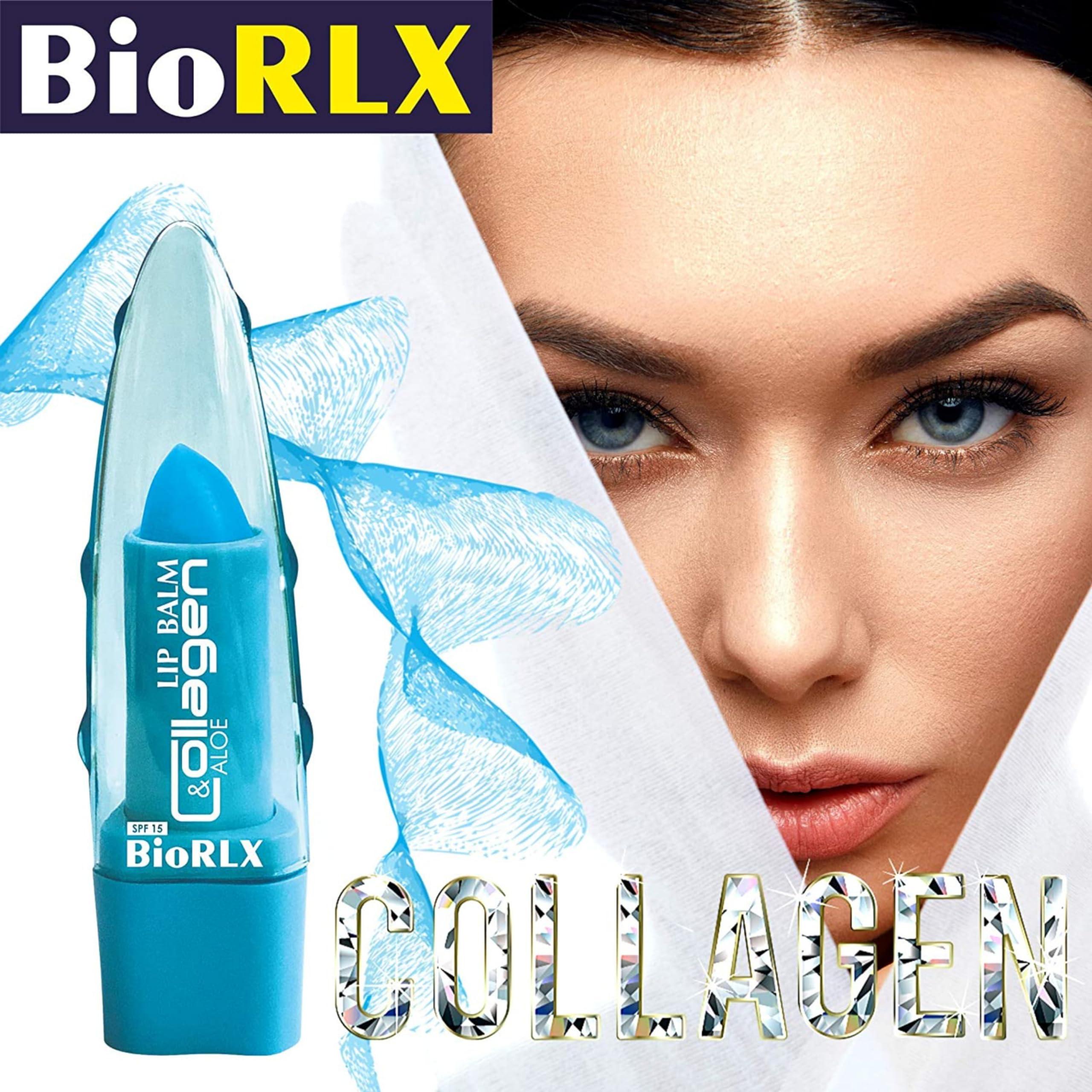 BioRLX BioRLX Collagen & Aloe Vera Lip Balm - Advanced Anti-Aging Lip Care for Youthful and Hydrated Lips (Collagen, 0.12 Ounce (Pack of 1))