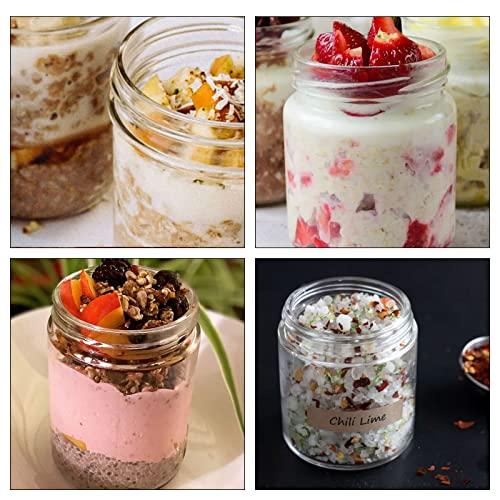 JEUIHAU JEUIHAU 46 Pack 8 OZ Plastic Jars with Lids, Clear Empty Slime Storage Containers, Plastic Cosmetic Containers for Slime Making, Food, Beauty Products, BPA Free