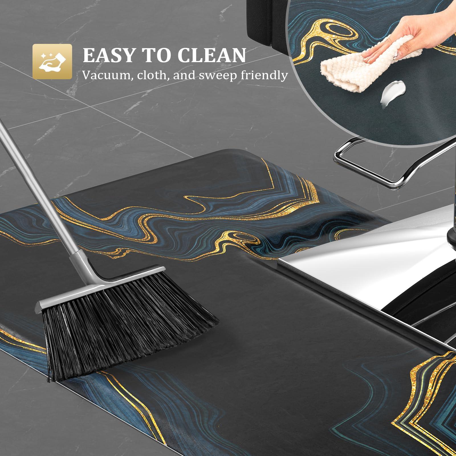 OmySalon OmySalon 3x5x3/4\'\' Thick Salon Mats for Hair Stylist Anti Fatigue, Barber Floor Mat with Square Base, Salon Chair Mat Hairdresser Standing, Anti-Slip Easy Cleaning