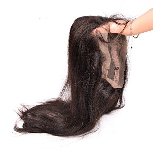 YanT Hair YanT HAIR 360 Lace Frontal With Bundle 8A+ Grade Peruvian Virgin Hair Straight 14 16Inches with 1 Piece 12 Inches 360 Lace Frontal Closure Ear to Ear 22 * 4 * 2 Free Part Natural Color Pack of 3