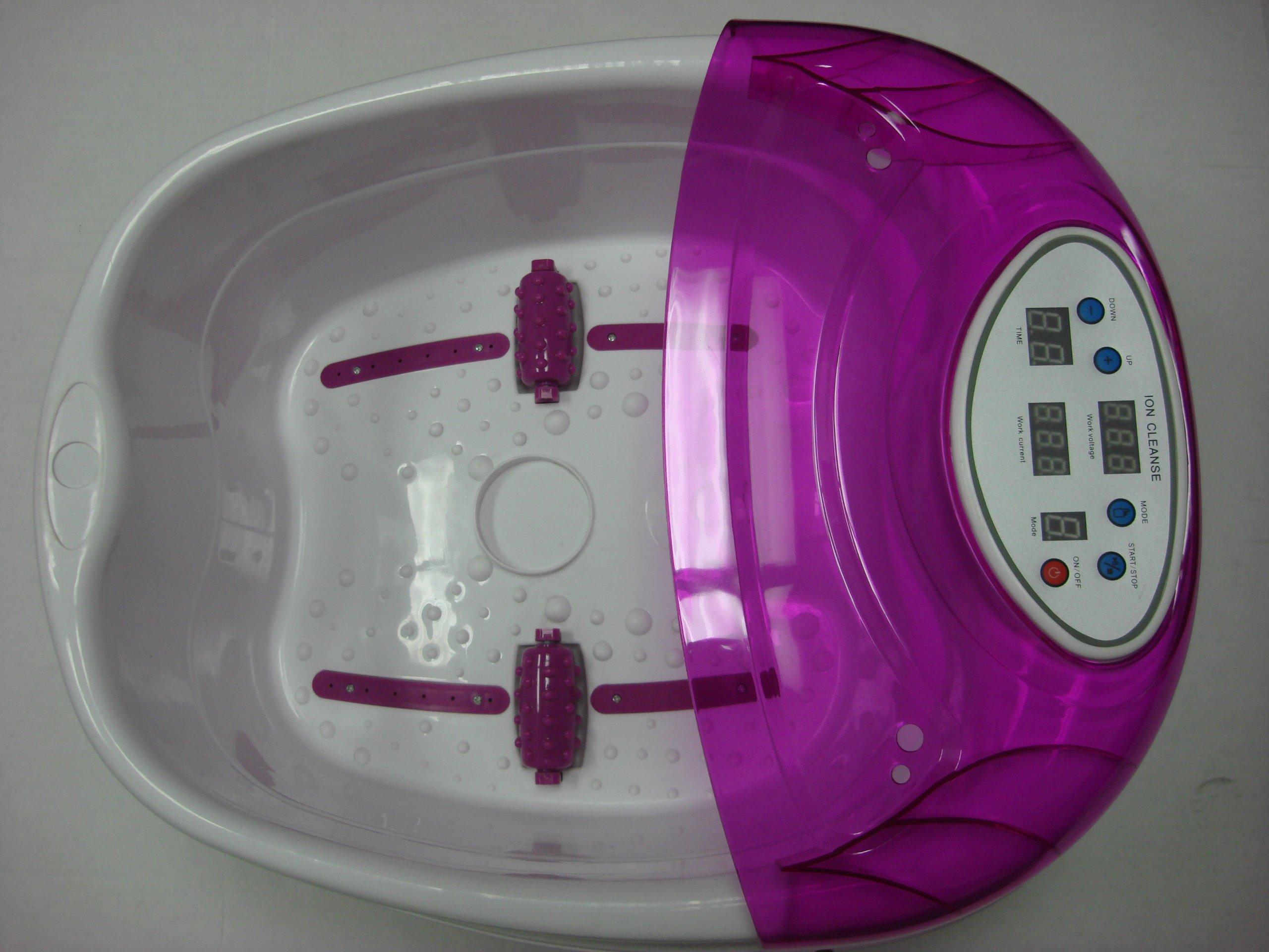 AQUA CLEANSE NEW ION Ionic Detox Foot Bath Spa Aqua Cleanse with TUB Pink