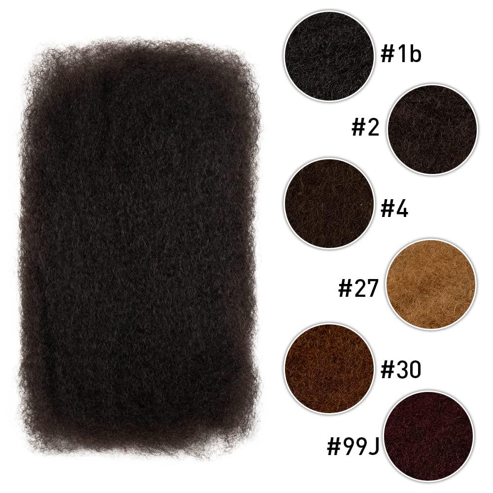 FASHION IDOL FASHION IDOL Afro Kinkys Bulk Human Hair for Dreadlock Extensions Loc Repair Braiding Twist Tight Afro Kinky Human Hair for Loc 3 Packs 150 Gram Natural Black 10 Inches 5.3 Oz
