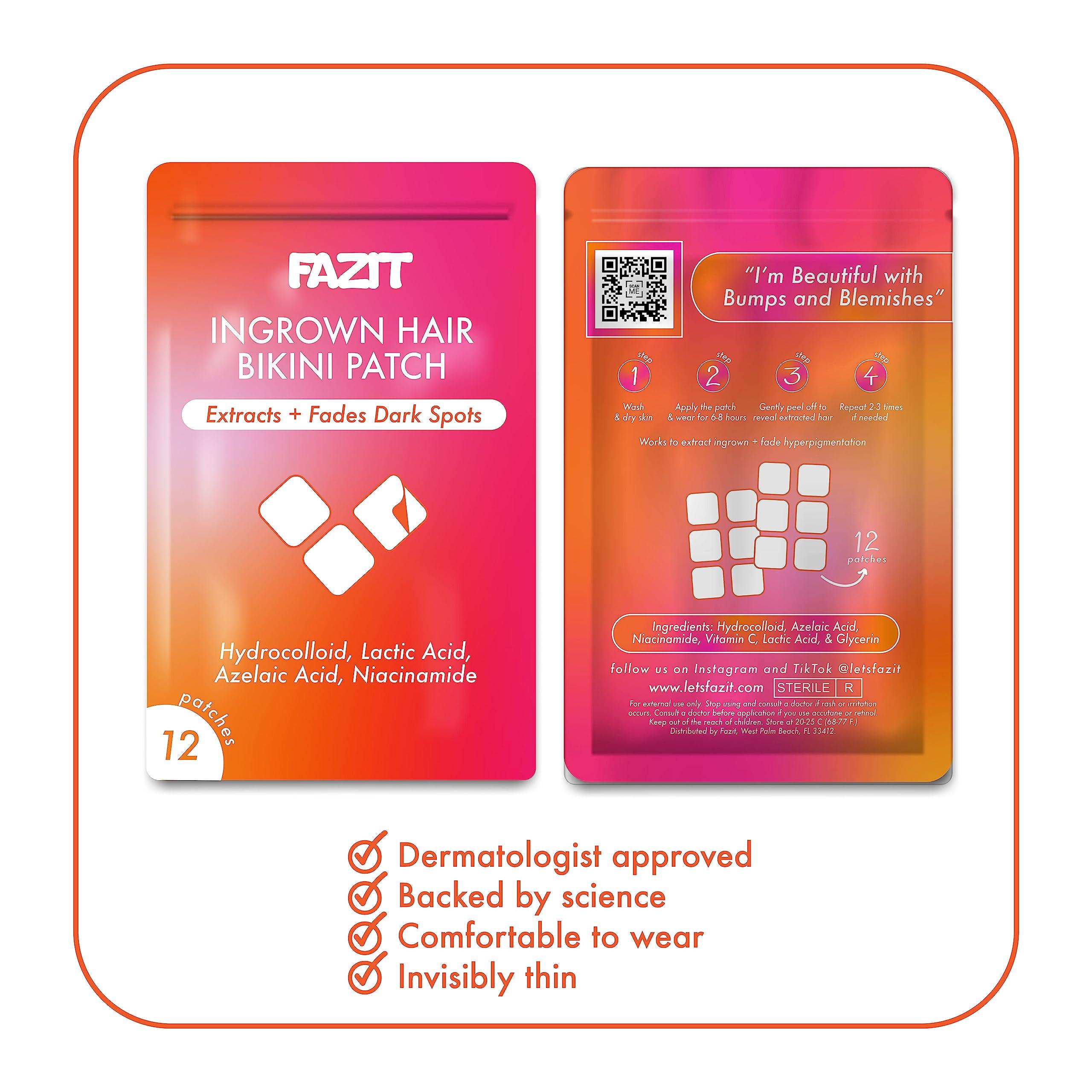 Fazit FAZIT Ingrown Hair Treatment Pads - Bikini Area and Private Intimate Hair Remover for Women