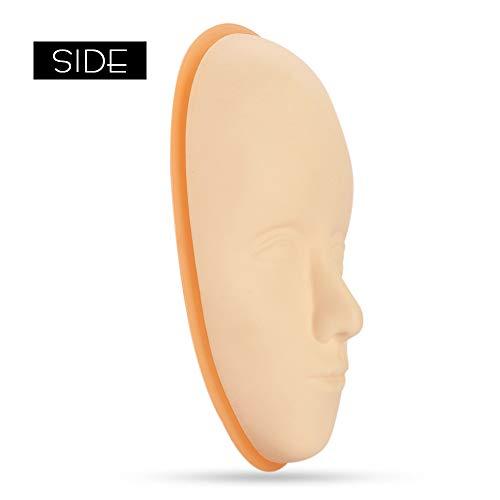 ATOMUS Tattoo Practice Skin Head, ATOMUS Facial Tattoo Training Skin Support Base, Soft Rubber Fake Skin for Permanent Makeup Microblading Eyebrow Lip Eyeliner Tattooing