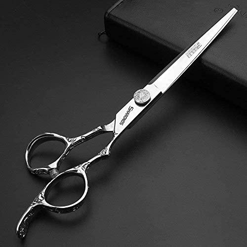 SHARONDS 6/7 Hair cutting Scissors/Hair scissors - Hairdresser Scissors Barber Scissors Razor Sharp Stainless Steel Shear (Silver) (7-inch 2pc)