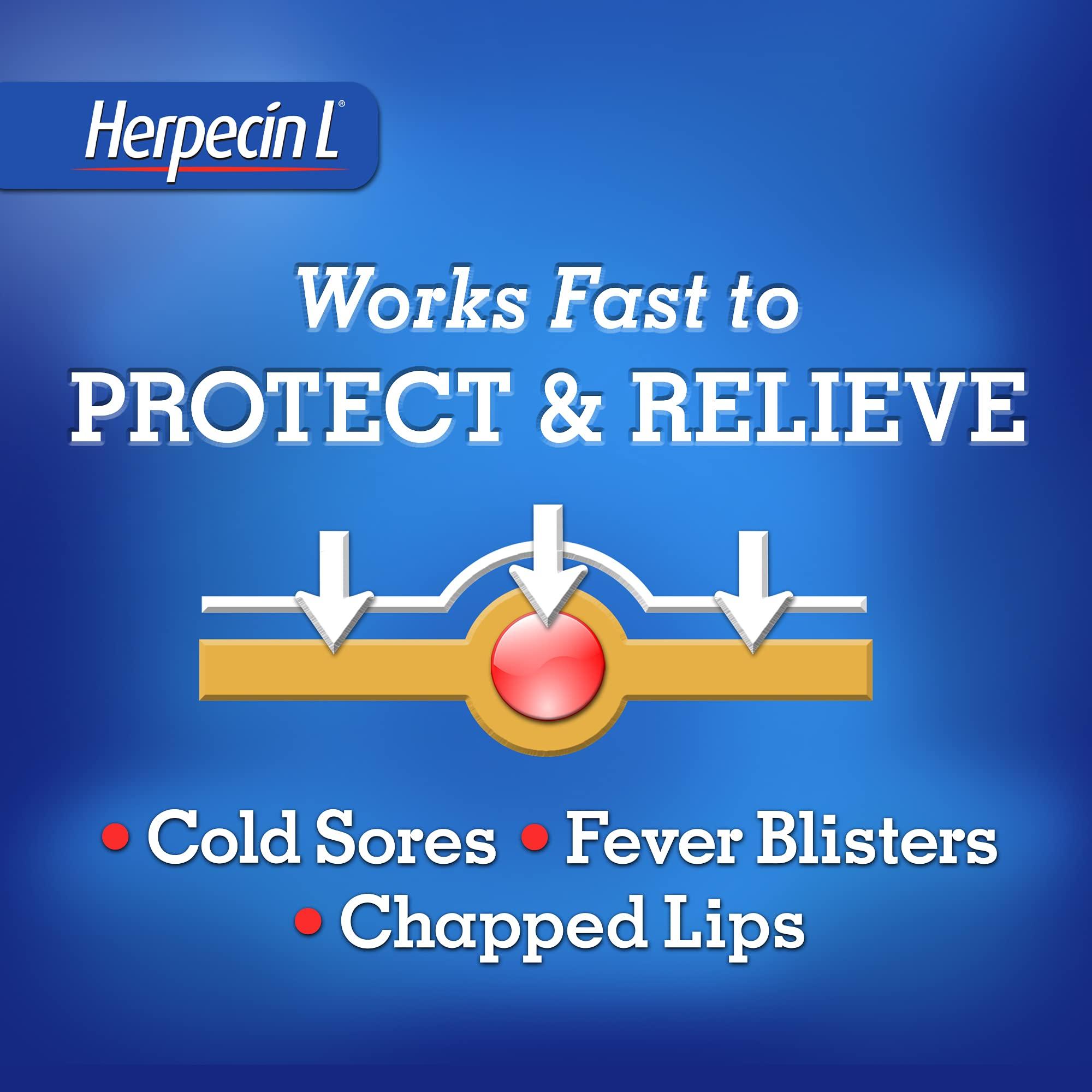 Herpecin-L Herpecin L Lip Balm Stick 30 SPF 0.1 Ounce Tube Cold Sore Sun & Fever Blisters and Chapped Lips Relief Lip Balm with SPF30 and Lysine (Pack of 2)