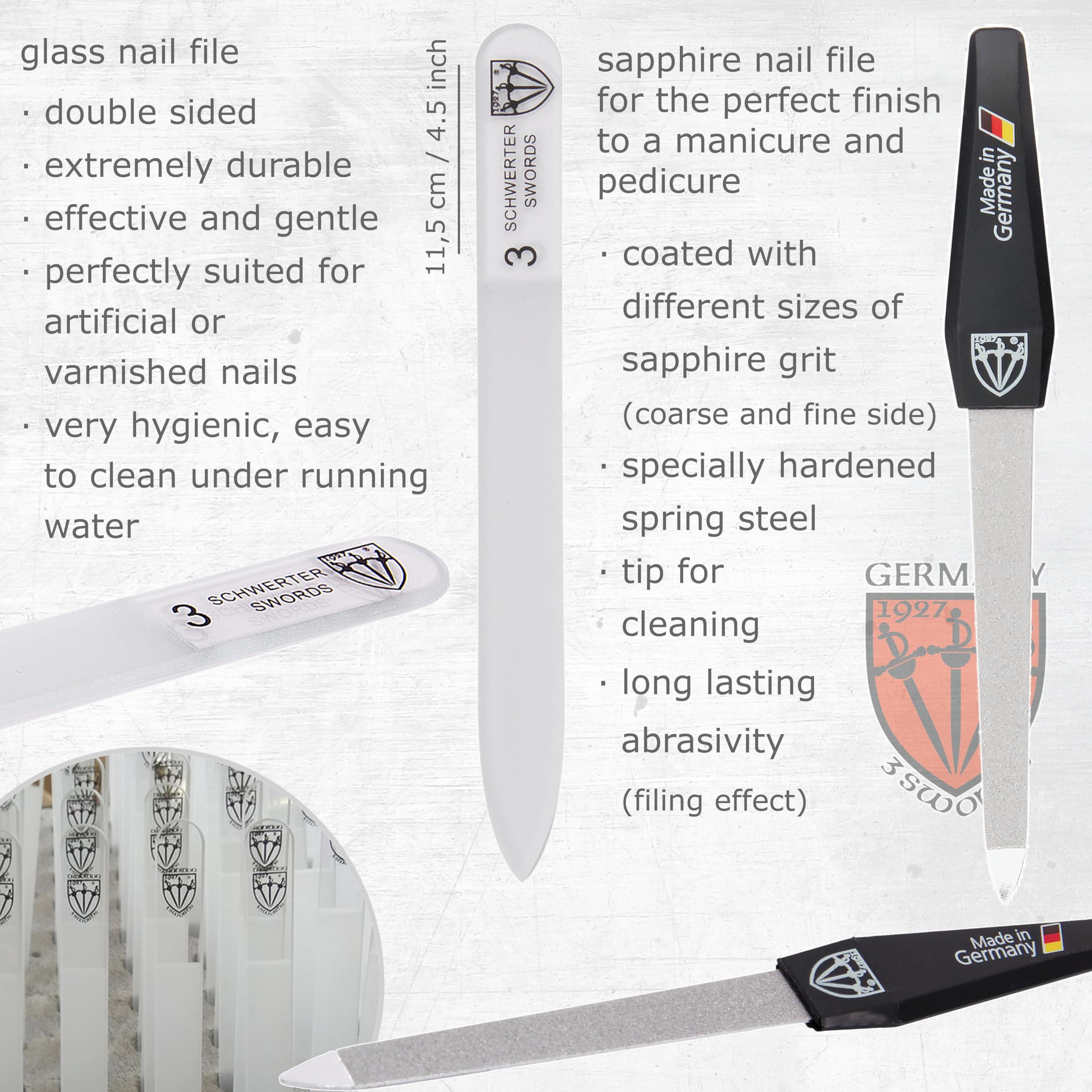 3 Swords Germany 3 Swords Germany - brand quality 8 piece manicure pedicure grooming kit set synthetic leather case ostrich cognac - Made in Germany