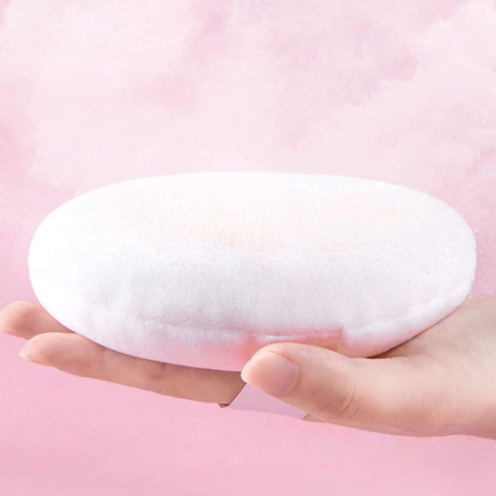 FOMIYES FOMIYES 4pcs Large Round Powder Puff Large Powder Puff Plush Makeup Powder Puff Body Puff Round Crackers Loose Powder Ribbon Powder Puffs Cosmetic Puffs Powder Makeup Puffs Fluffy Decorate