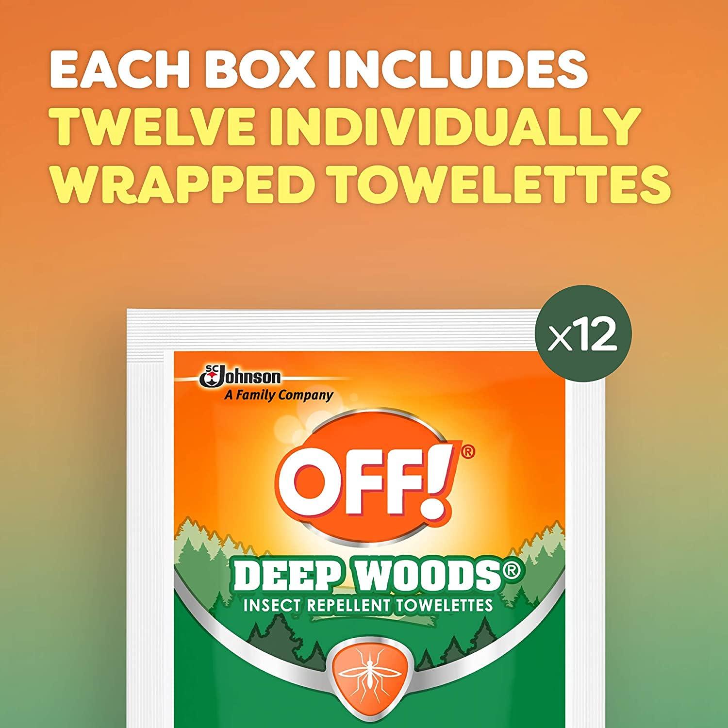 OFF! OFF! Deep Woods Towelettes, 12 CT (Pack - 1)