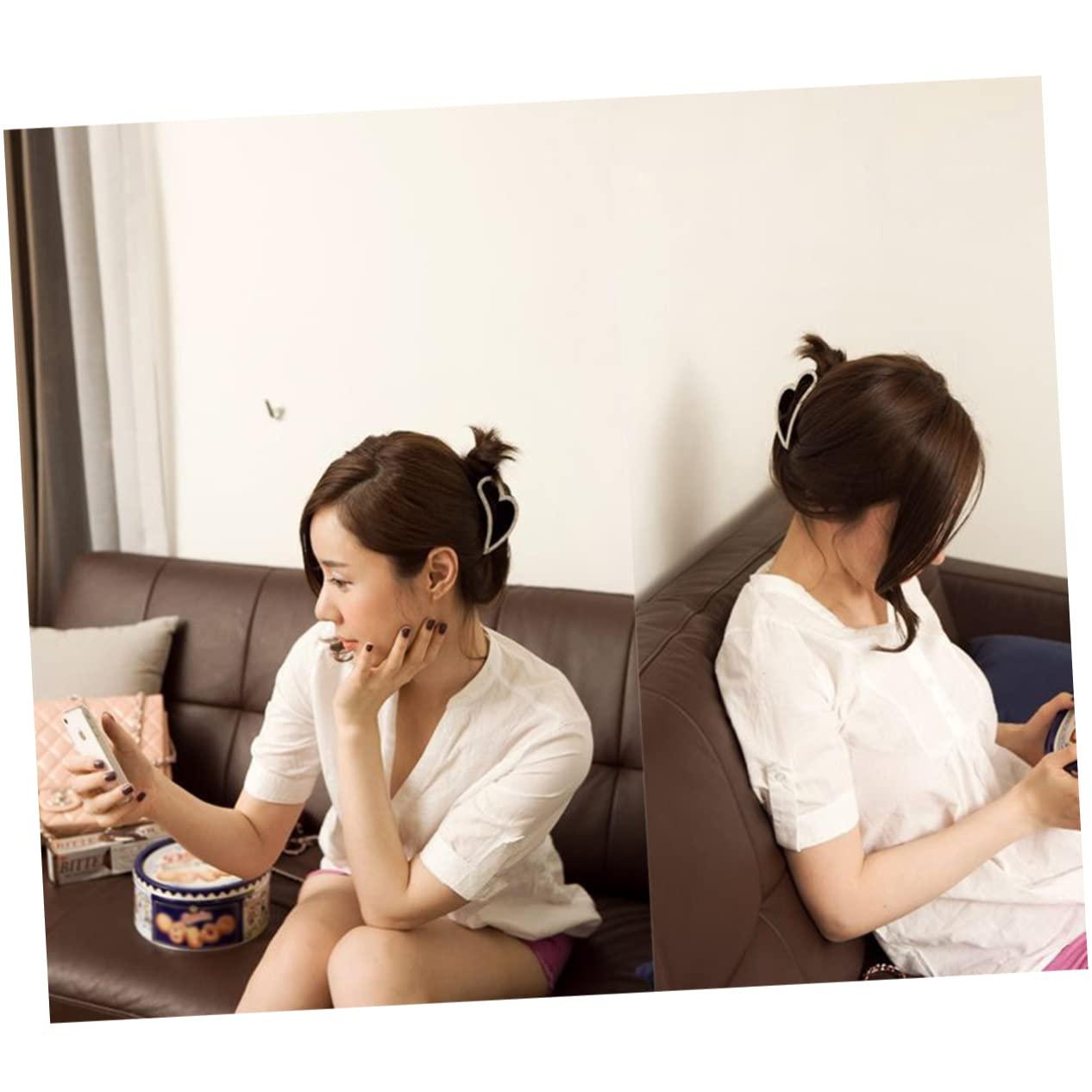 LALAFINA LALAFINA Heart Decorative Hair Pins Jaw Clip Women Hair Clips Large Diamond for Daily Use