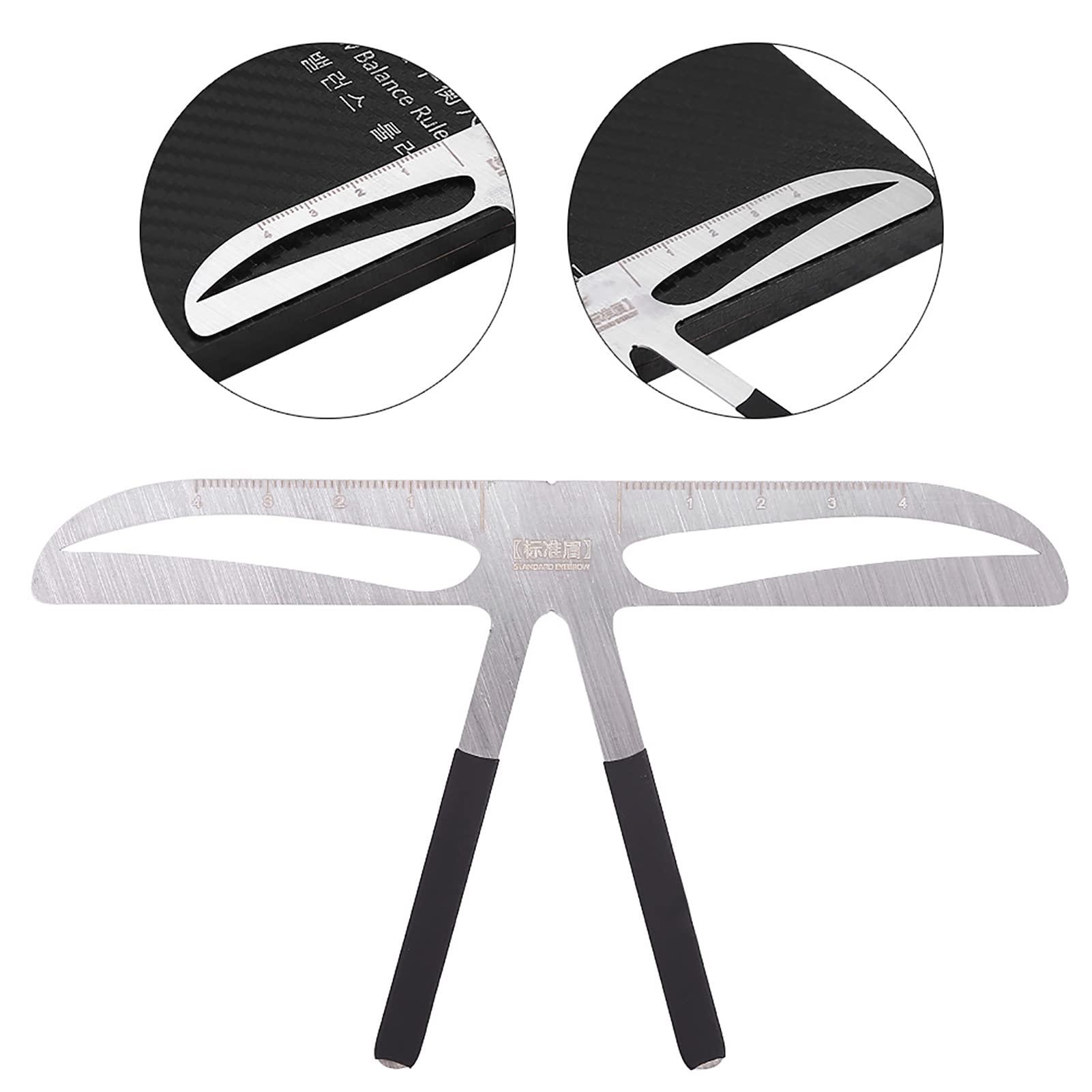 GOTOTOP Permanent Eyebrow Ruler Eyebrow Measure Balance Extension Ruler, Three Point Positioning Design Eyebrow Shape Stencil (Standard Eyebrows)