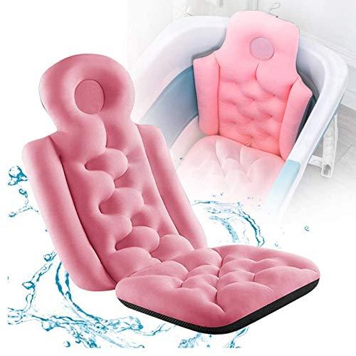 EEUK Tub Cushion Adult for Butt, Per Vasca Da Bagno E Spa Per Testa, Schiena, Spalle E Collo, Adatto Per Vasche Da Bagno, Vasche Idromassaggio E Spa (93 X 40 cm) Pink