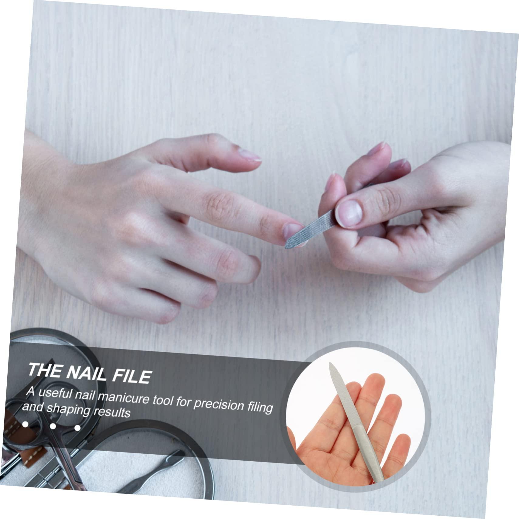 DOITOOL DOITOOL 3sets Professional Nail File Set Stainless Steel Nail Art Tools Fingernail Files Salon Manicure Tool Double-Sided Nail File Kit 6pcs*3