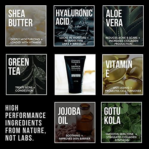 RUGGED & DAPPER RUGGED & DAPPER - Daily Power Scrub Facial Cleanser and Age Defense Face Moisturizer Bundle