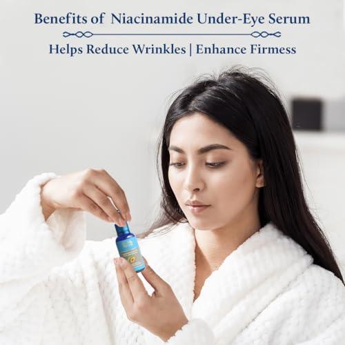 Blue Nectar Blue Nectar Dark Circles Under Eye Serum with Plant Based Niacinamide from Potato (1Fl Oz) with Kumkumadi Face Wash with with Saffron for Women & Men (3.38 Fl Oz)