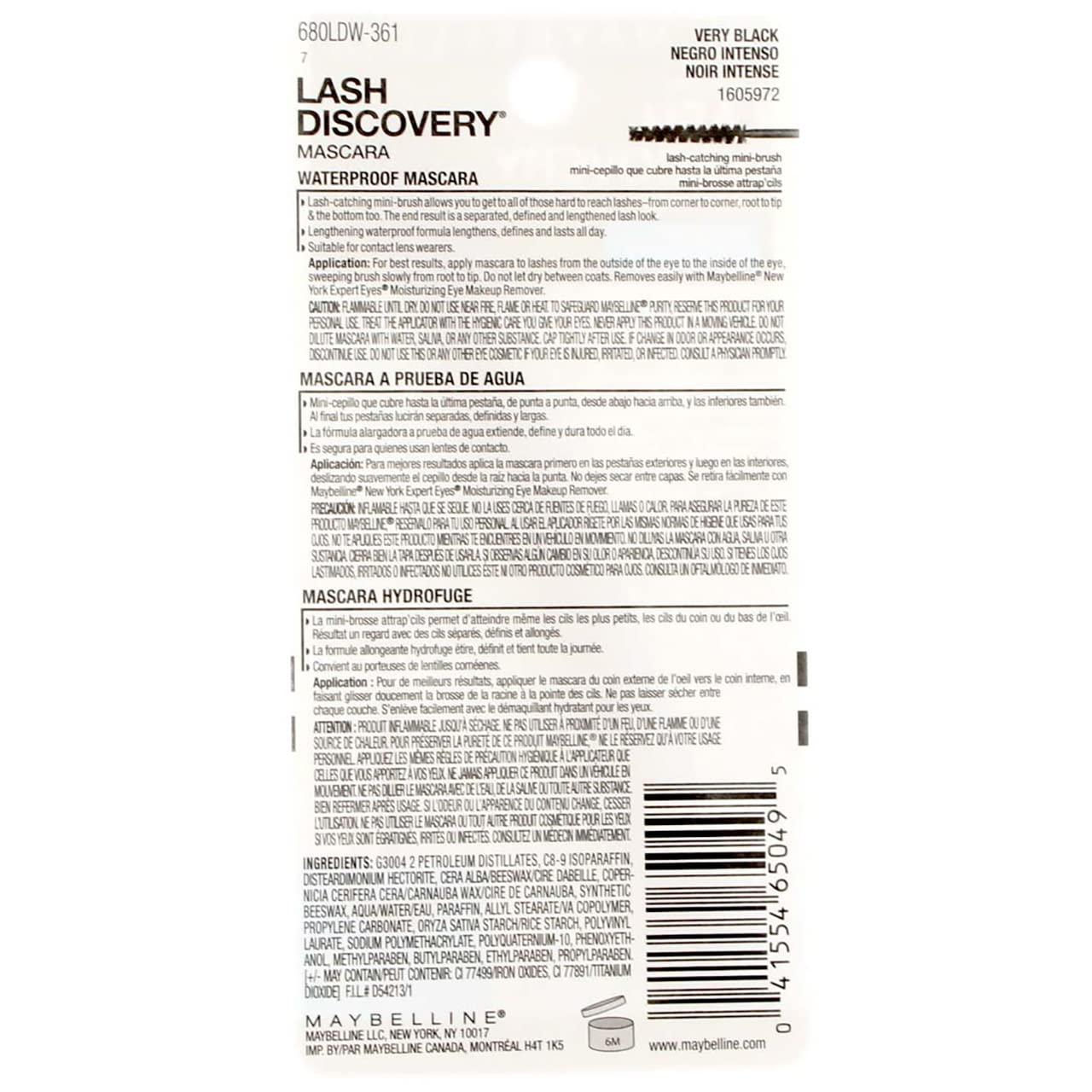 Maybelline New York Maybelline Lash Discovery Waterproof Mini Brush Mascara - Very Black - 2 Pack