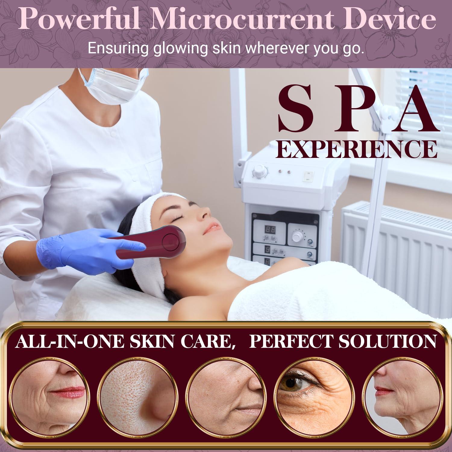 UUPAS Smart Photon Micro-Current Device - UUPAS LED Red Blue Light Therapy Wand Device for Face - Microcurrent Facial Device