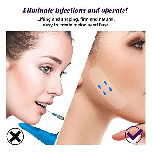 DaPin DAPIN face lift tape, instant makeup face lift tool for concealing facial wrinkles Double chin lifts loose skin, face lifting tape jaw exerciser face tape face tape lift skin tape.(80 packs)