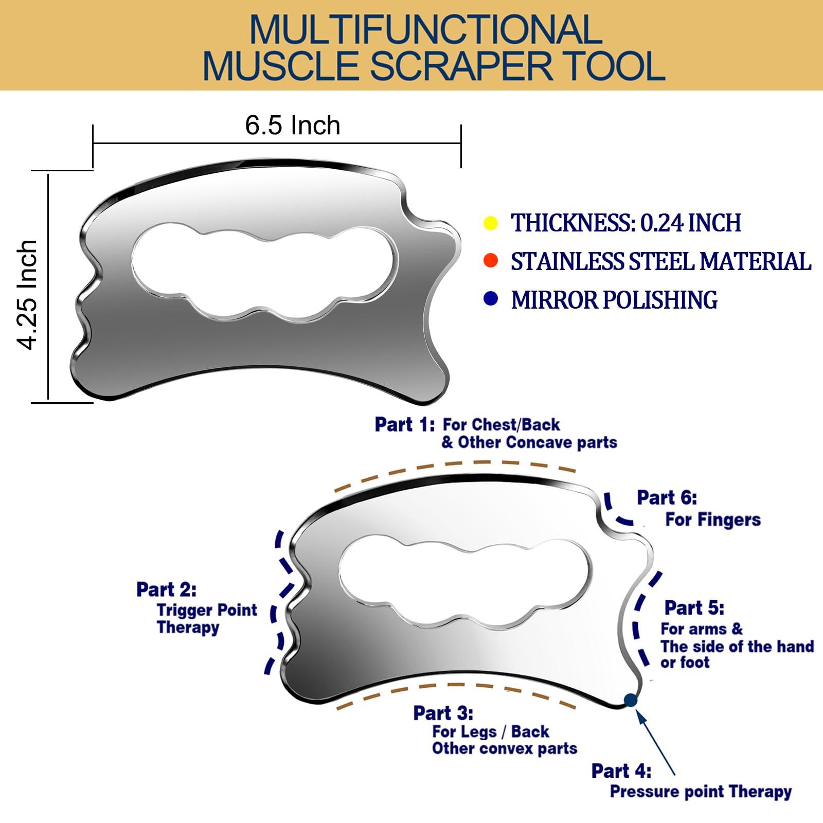 BYYDDIY BYYDDIY Gua Sha Muscle Scraper Tool Set,Scraping Massage Tools Kit & IASTM Tool for Physical Therapy,Muscle Scraper Kit for Massage Scraper Tool(NB1S)