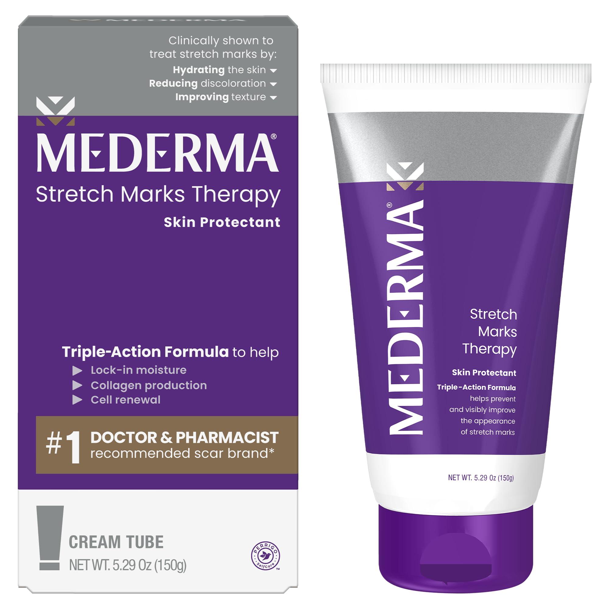 Mederma Mederma Stretch Marks Therapy, Helps Prevent and Treat Stretch Marks, Safe to Use When Pregnant, Pregnancy Skin Care, 5.29 oz (150g)