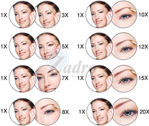 Zadro Zadro 3.75" Dia. Compact Mirror 12X Travel Magnifying Mirror 18 Strong Suction Cup Wall Mounted Makeup Mirror for Shower