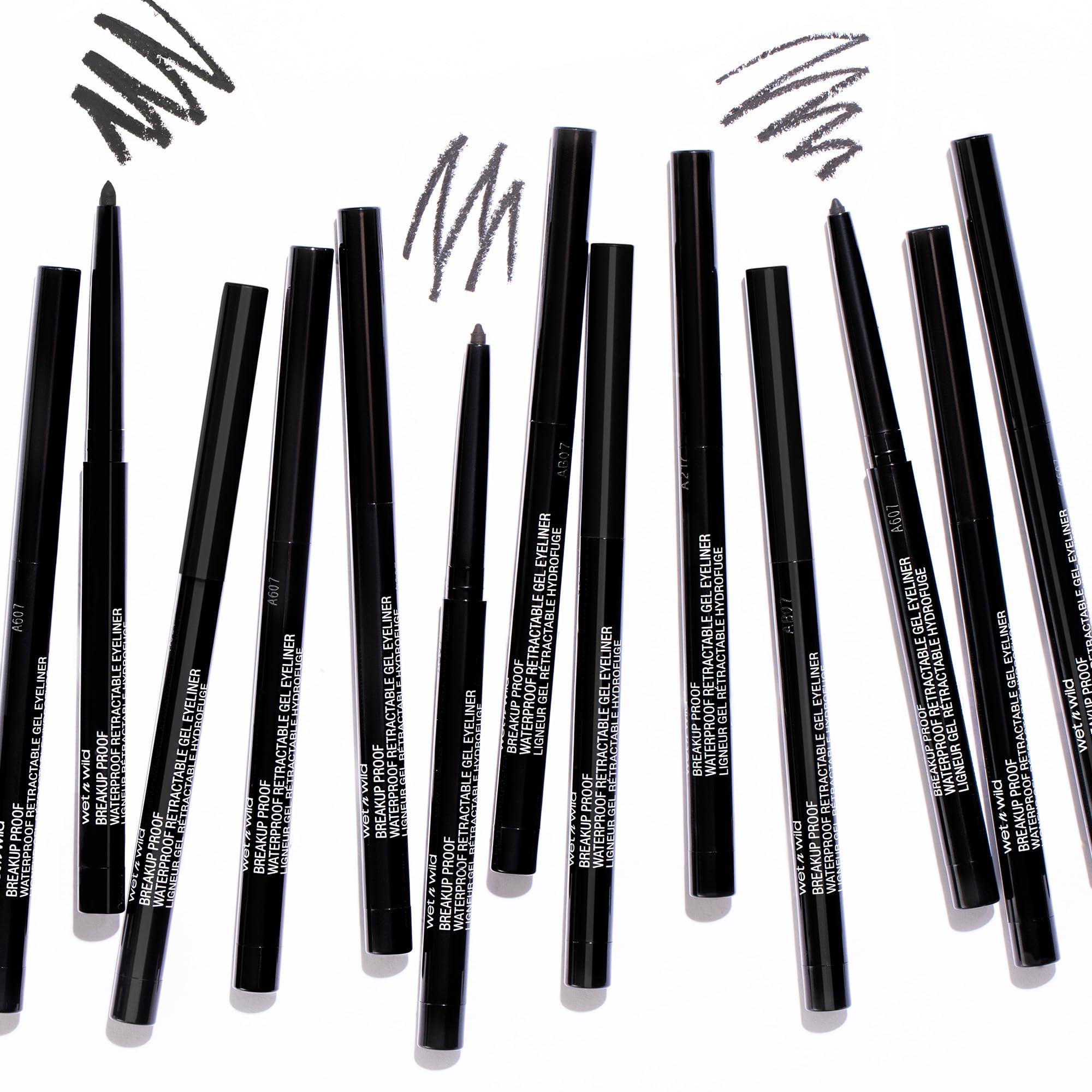wet n wild wet n wild Mega Last Breakup Proof Retractable Gel Eyeliner - Waterproof 16-Hour Long-Lasting Wear, Cruelty-Free & Vegan - Charcoal