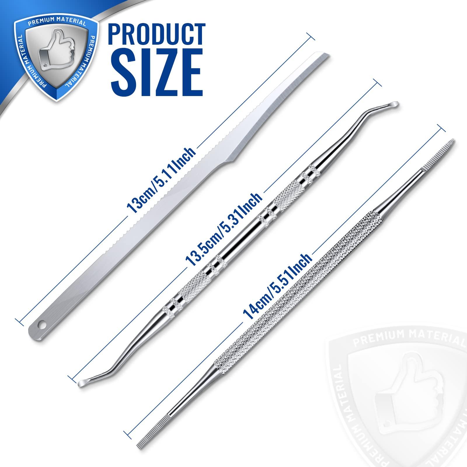 Teenitor Teenitor Ingrown Toenail Cleaner Tool, Ingrown Toenail Lifter and Toenail File, Under Nail Cleaner Tools Toenail Sidewall Cleaner Tool, Pedicure Tools For Feet