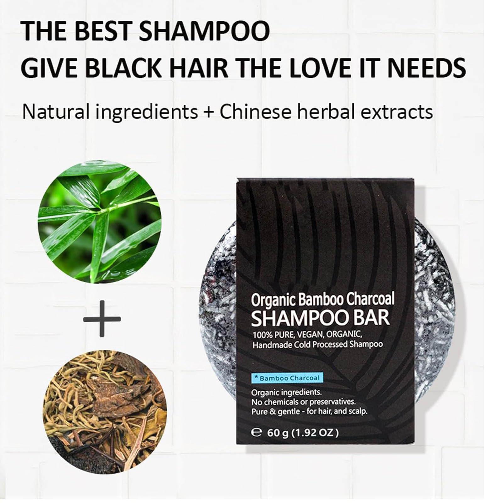 Maidlure Maidlure Hair Reverse Bar, Organic Bamboo Charcoal Shampoo Soap, Hair Darkening Shampoo Bar (2 pcs)