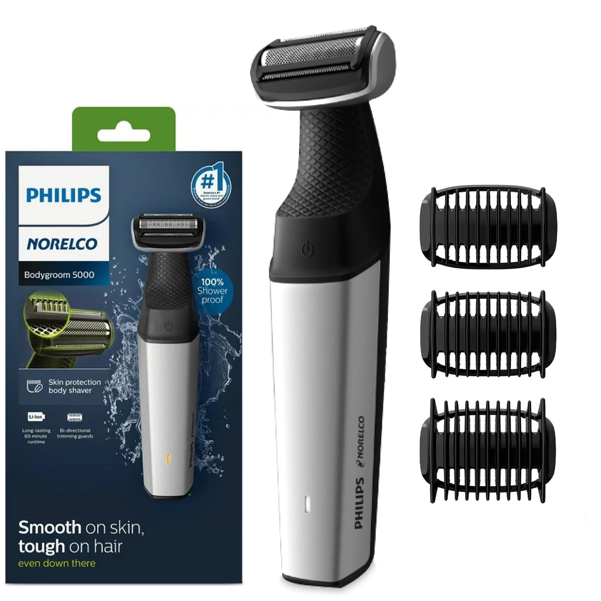 PHILIPS Philips Norelco Body Groomer Series 5000 Body Shaver, Body Hair Trimmer for Men, Showerproof Manscaping Groin Trimmer for Men