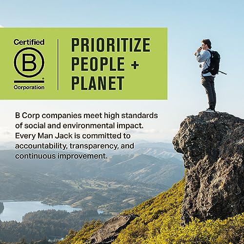 Every Man Jack Every Man Jack Mens Amber + Sandalwood Bath and Body Gift Set - Clean Ingredients & Sandalwood, Amber, and Vetiver scent - Round Out His Routine with Body Wash, 2-in-1 Shampoo, Deodorant & Face Wash