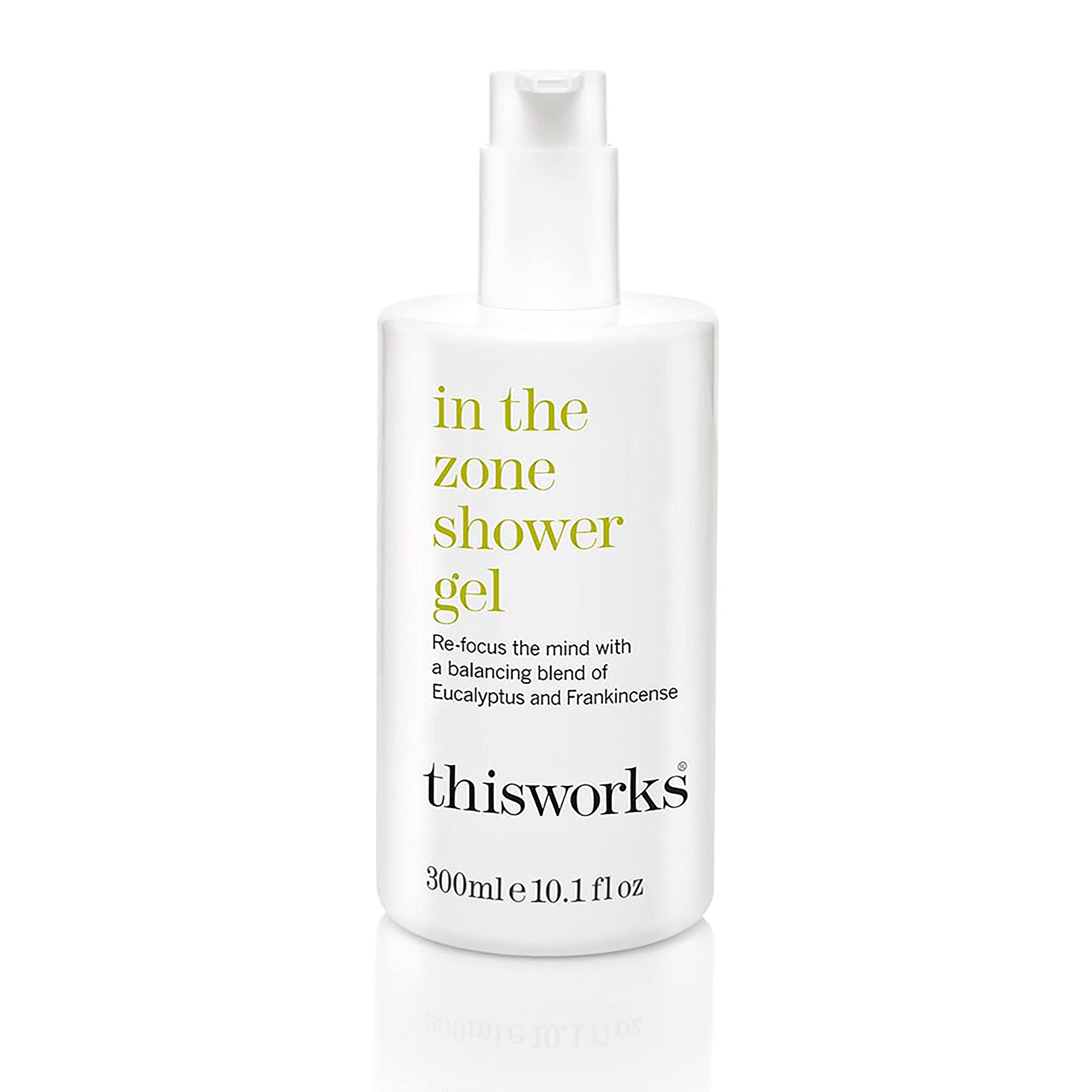 Marriott This Works In The Zone Shower Gel | Refreshing Body Wash with Eucalyptus & Frankincense | Cleanses, Soothes, and Revitalizes Skin | Aromatherapeutic Formula, 10.1 oz / 300ml
