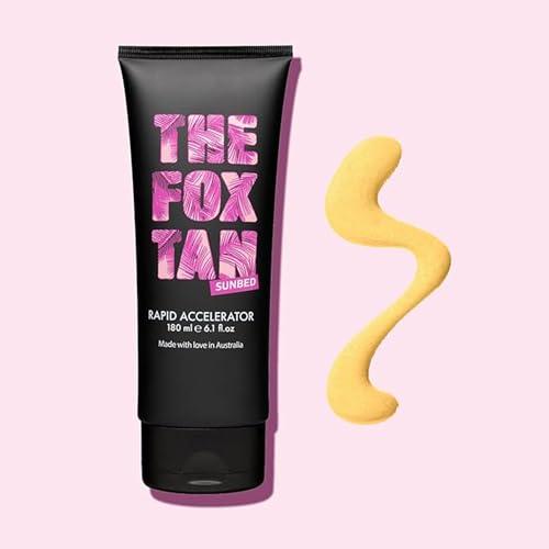 THE FOX TAN The Fox Tan Rapid Accelerator, Accelerator Lotion For Sunbed Tanning, Creates Darker, Faster & Long-Lasting Tans, Vegan & Cruelty-Free, 180mL