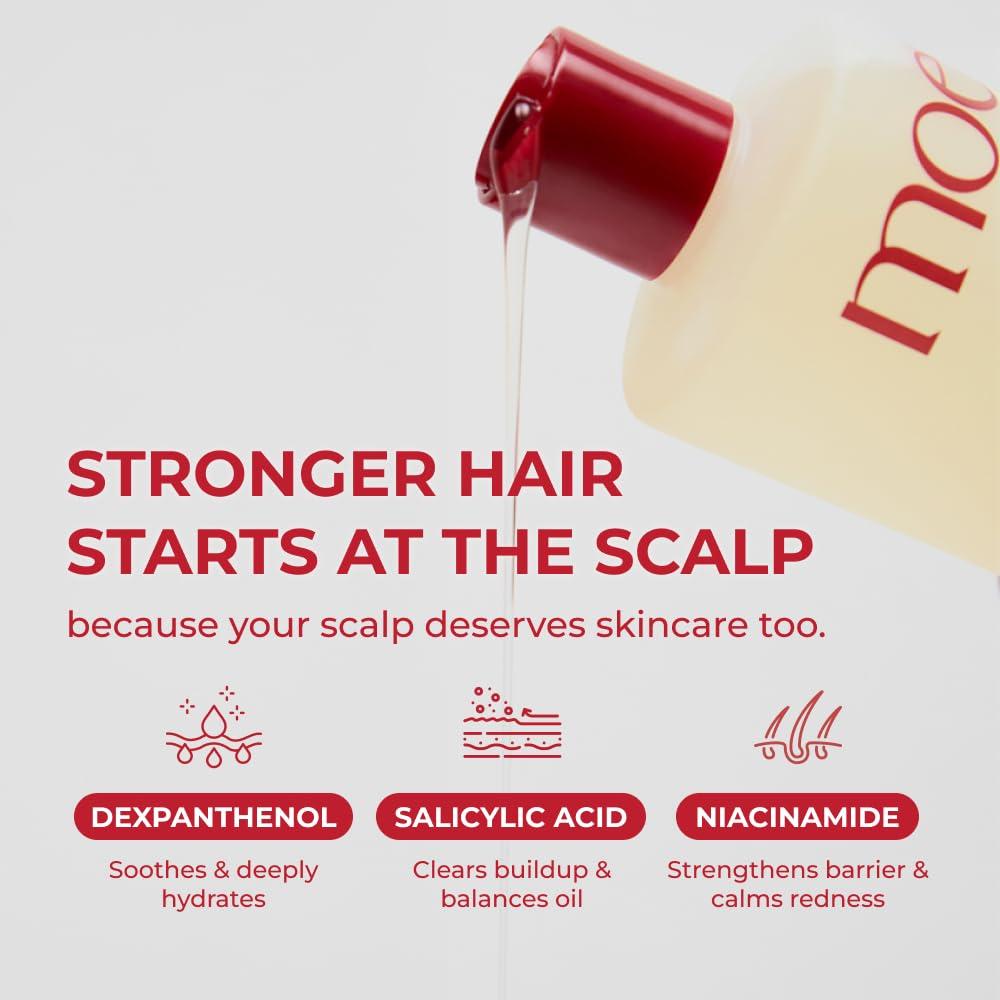 MOEV MOEV ANNURCATIN Shampoo, Biotin Hair Growth Volumizer Korean Anti Hair Loss Shampoo for Women, Build Lift, Natural Sulfate and Paraben-Free Apple Fresh Cleanser, Strengthens Weak Hair 10.14 fl.oz.