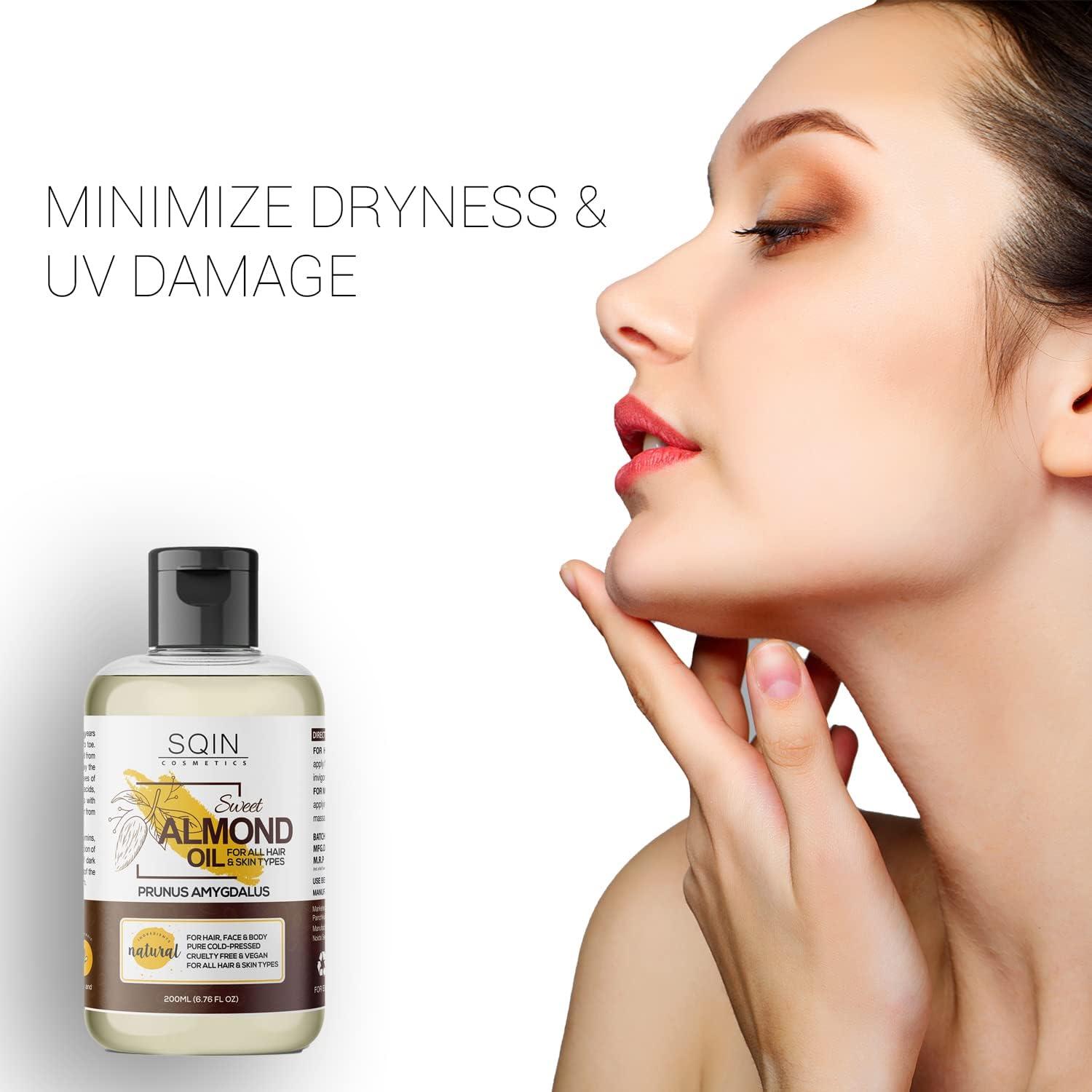 Generic Pure Cold pressed Sweet Almond Oil (Badam Tail) For Hair Growth and Skin,Powerful Moisturizer For Nails, Hair, Wrinkles & Dark Spots -200 ml