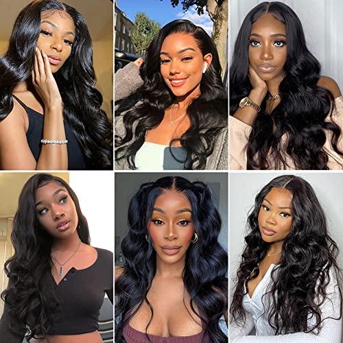Beauty Queen Beauty Queen Body Wave Bundles Human Hair Short Hair 3 bundles (10 12 14 Inch) 10A Grade Brazilian Hair Bundles 100% Unprocessed Weave Bundles Human Hair Natural Black Hair Extensions For Women