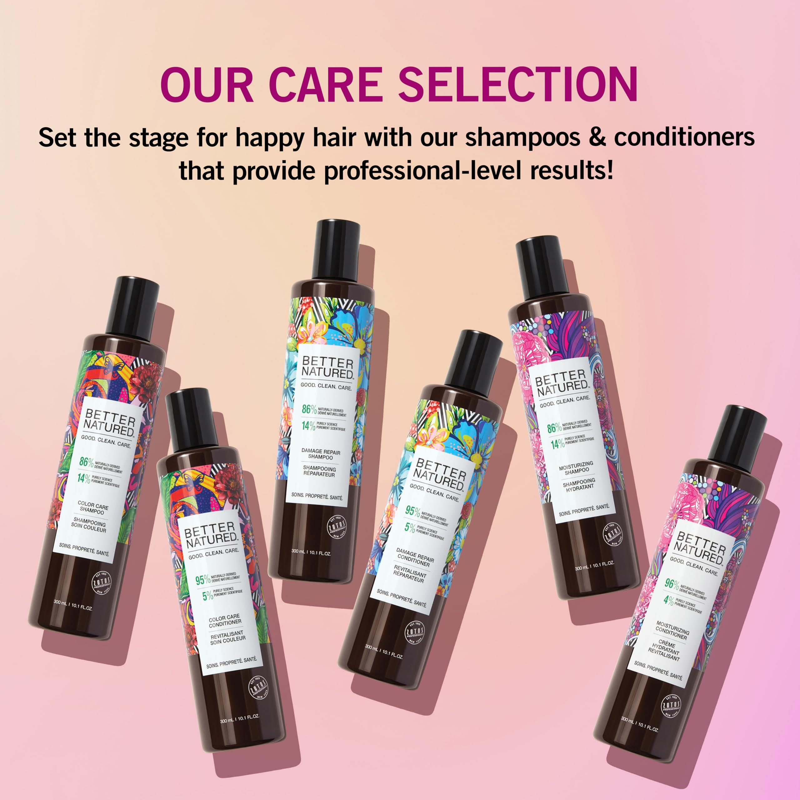 Better Natured Better Natured Damage Repair Shampoo - Hydrating Vegan Formula for Dry & Damaged Hair with 86% Naturally-Derived Ingredients, Paraben Free, 10.1 Fl Oz