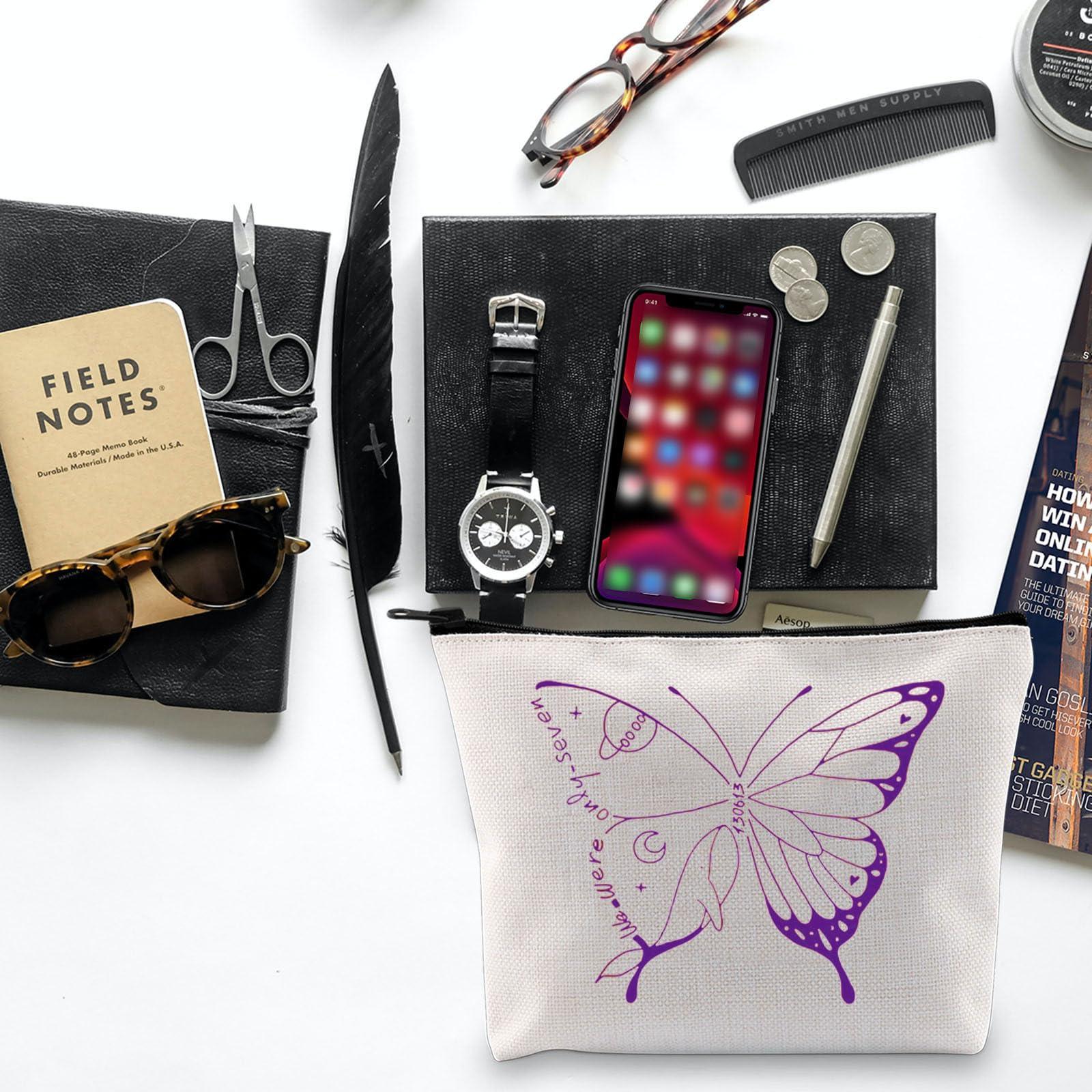 BLUPARK K-pop Team Cosmetic Bag We Were Only Seven Makeup Bag Korean Group Army Cosmetic Make Up Bag Fans Gift Funny Team Zipper Bag (CANVAS, Only Seven)